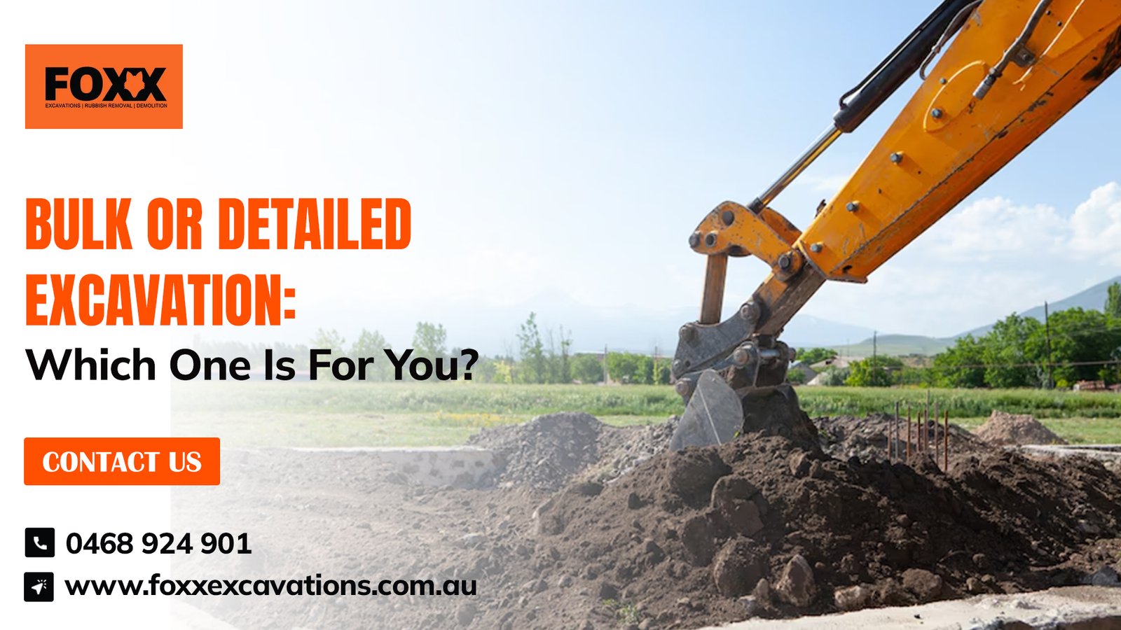 Bulk vs. Detailed Excavation in Sydney: Select the Right One